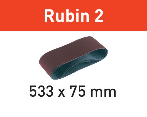 FESTOOL SLIPBAND L533X 75-P60 RU2 RUBIN 2 10ST