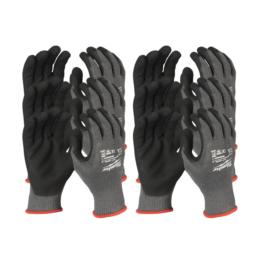 MILWAUKEE DIPPED GLOVES CUT LEVEL 5 - M/8 - 12P