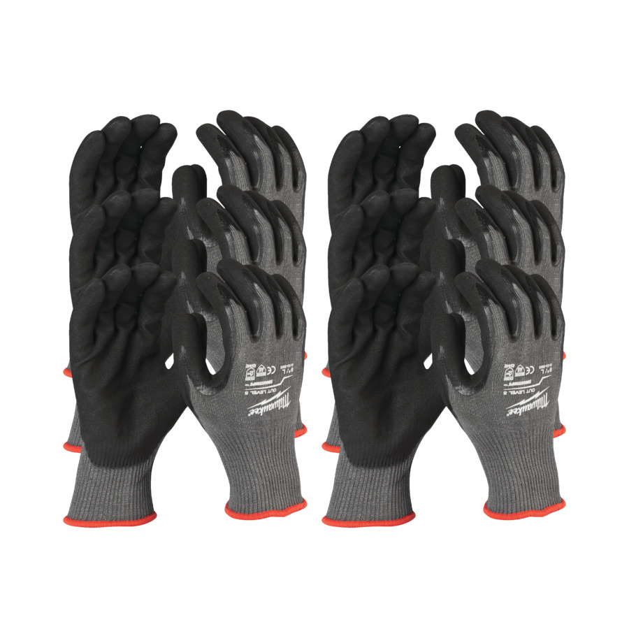 MILWAUKEE DIPPED GLOVES CUT LEVEL 5 - XL/10 - 12P